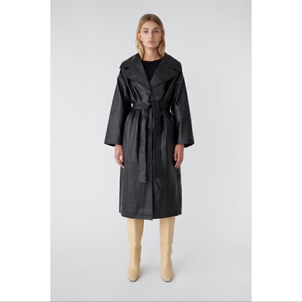 Deadwood Olga Leather Trench Coat